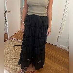 cleobella black maxi skirt